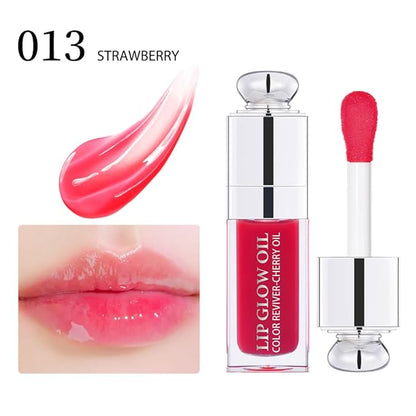 Moisturizing Lip Oil,No-Sticky Gloss Balm Care,Fruit