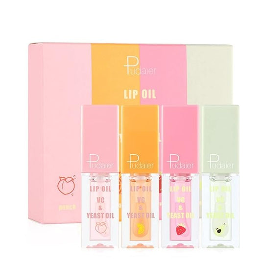Lip Gloss Set, 4 PCS, Transparent Lip Balm, Gloss