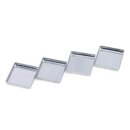 Pack of 30 Empty Square Metal Pans 26mm