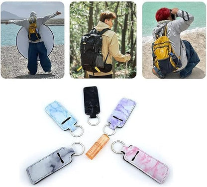 Chapstick Holder Keychain, Cute Lip Balm Keychain Holder Gloss