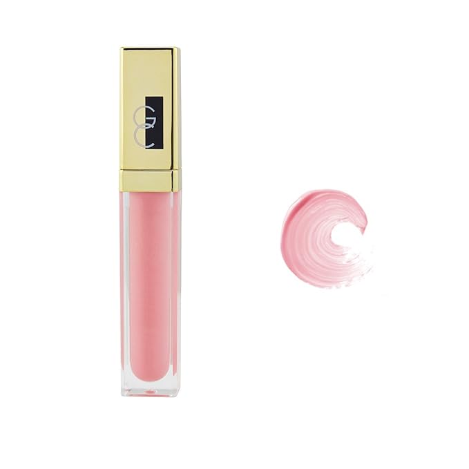 Gerard Cosmetics Color Your Smile Lip Gloss Spring Fling | Super Pigmented Pale Pink Lip Gloss with LED Light and Mirror | Shiny Finish | Hydrating Liquid Lip Color | Cruelty Free and Made in USA