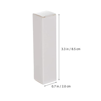 EXCEART Lipstick Pack Box 50 Pcs Lip Gloss Tubes Kraft Paper Packaging Boxes Lipstick Storage Boxes Lip Balm Wrapping Box (White) Paper Essential Oil Box