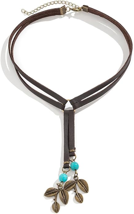 Y2K Necklace Puffy Turquoise Beaded Necklaces