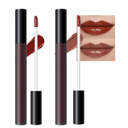 BINGBRUSH 2 Pcs Moisturizing and Silky Velvet Lipgloss BINGBRUSH