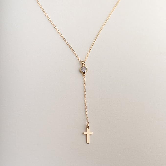 Boho Cross Y Necklace Gold Chain