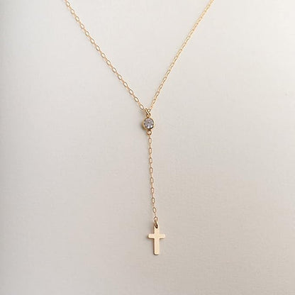 Boho Cross Y Necklace Gold Chain