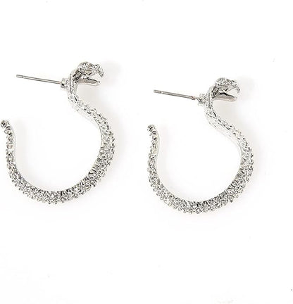 Vintage Snake Studs Earrings Gold Snake