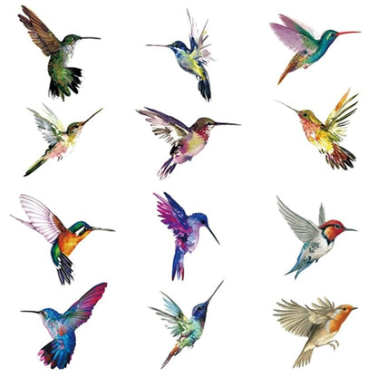 WEETUU 24 Sheets Hummingbird Temporary Tattoo for Women Stickers (T09)