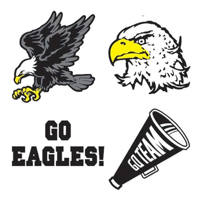 FashionTats Sport Spirit Temporary Tattoos | 100 Tattoos (Go Eagles)