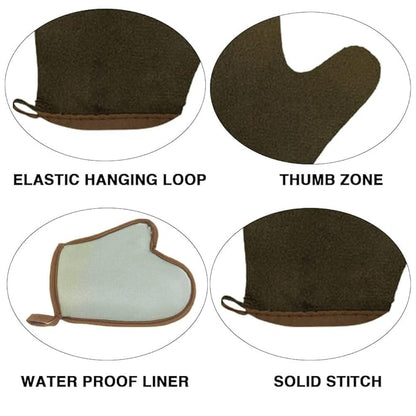 4 Pack Self Tanning Mitt Applicator Kit, with Self Tanner Mitt, Self Tan Back Applicator, Exfoliating Glove, Flat Top Face Tanner Brush, Tan mit for Self Sunless Tanner (brown)