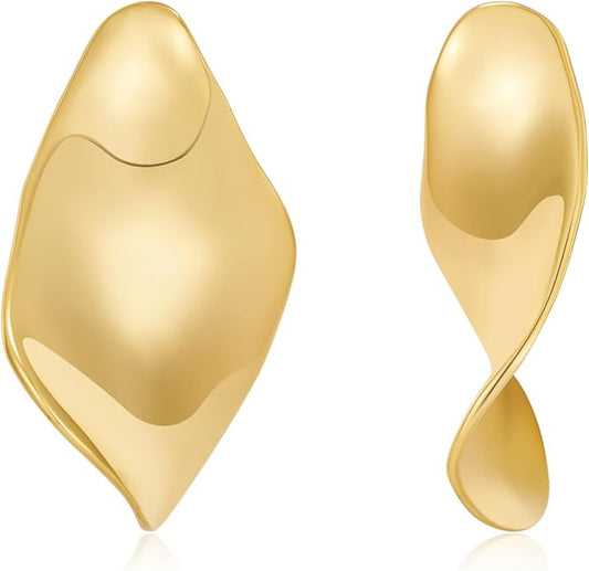 CLASSYZINT Gold/White/Red/Black Flower Stud Earrings