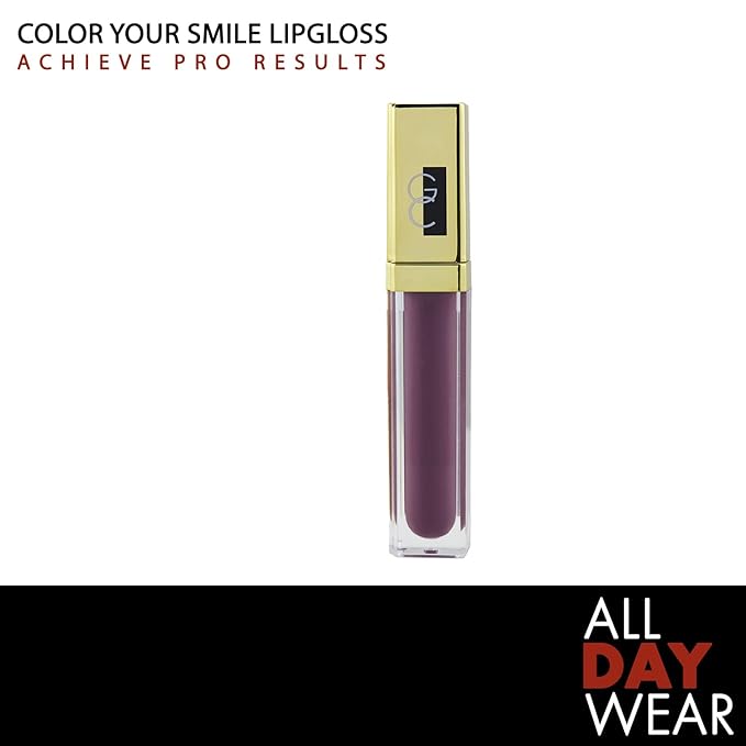 Gerard Cosmetics Color Your Smile Lip Gloss Divalicious | Super Pigmented Mauve Purple Lip Gloss with LED Light and Mirror | Shiny Finish | Hydrating Mauve Lipstick | Cruelty Free and Made in USA