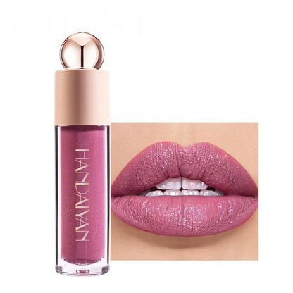 Glitter Liquid Lip Gloss, Shimmer Matte Lip Gloss, Diamond Shiny Waterproof Lipstick, Sparkly Glossy Glitter for Lips, Eyes, Cheeks, Lip Tint Glitter Glaze Lip Gloss for Girls (#01)