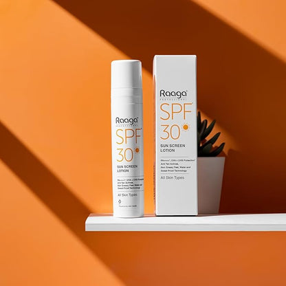 SPF 30 Sunscreen Lotion | 1.86 Fl Oz (55 ml) | with Broad Spectrum UVA & UVB Rays Protection | Waterproof & Non Greasy Sunblock Lotion