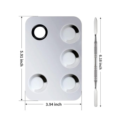 Upgrade Mixing Makeup Palette, Stainless Steel Cosmetic Palette