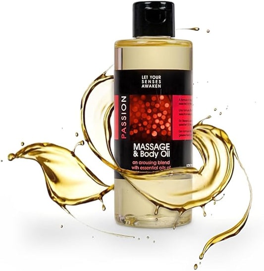 LOVE PLAY Massage Oil - Premium Massage and Body Oil for Massage Therapy - Vitamin E Infused - Essential Oil Blended 6.76 Fl Oz