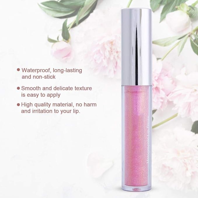 ZJchao Glossy Lipstick Lip Gloss, Waterproof Moisturizing Lipstick Glossy