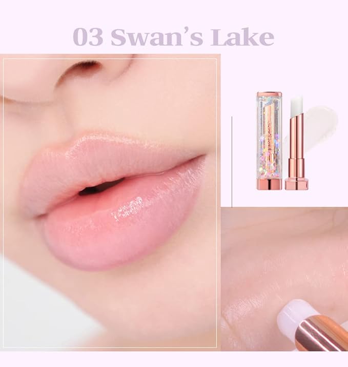 Sparkle Cute Lip Balm, Color Changing, Lake