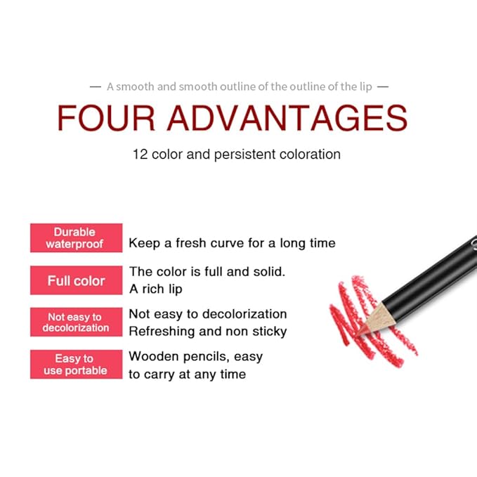 12 PCS Nude Red Deep Red Brown Matte Long