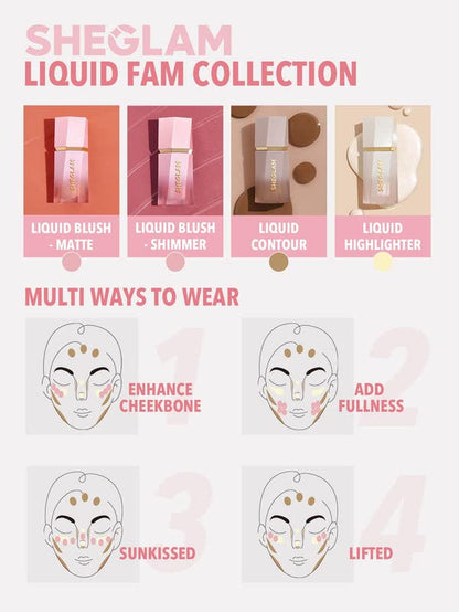 SHEGLAM Color Bloom Liquid Blush Makeup for Cheeks - Devoted