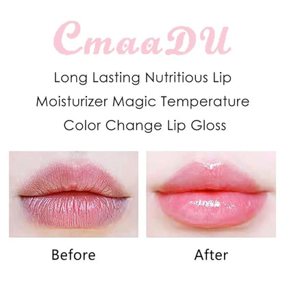 evpct 2Pcs Clear Color Changing PH Tinted Lip Changing