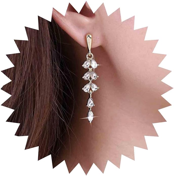 Vintage Crystal Drop Earrings Crystal Wedding