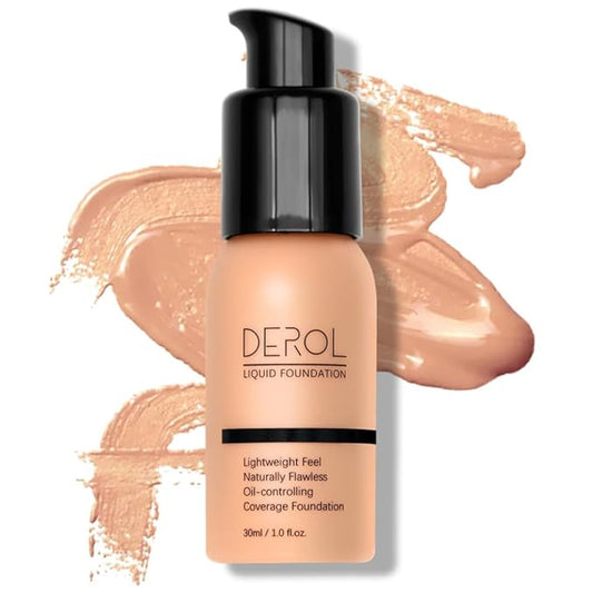 Foundation Full Coverage Liquid Foundation Cream - Lightweight