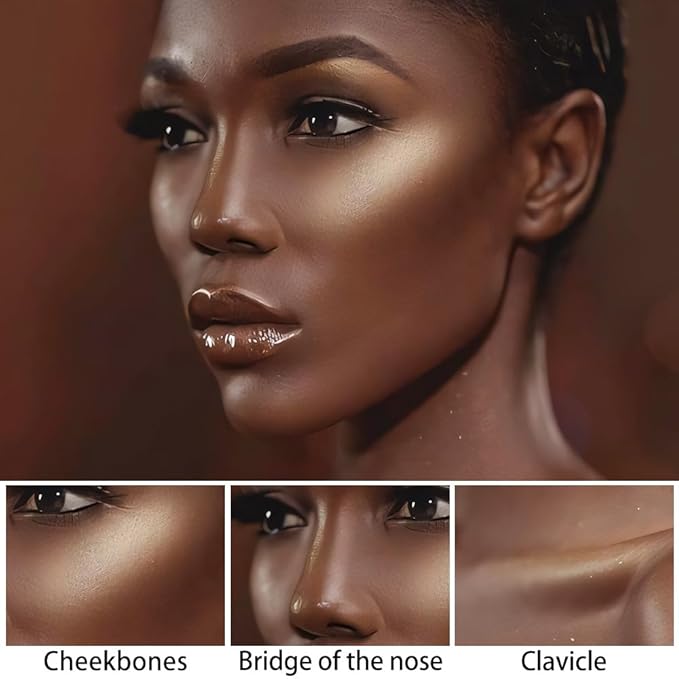evpct 2Pcs Face Cream Contour Bronzer Sticks Makeup