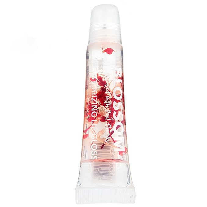 Blossom Scented Moisturizing Lip Gloss Tubes, Infused with Real Flowers, 0.3 fl. oz/9ml, Candy Cane
