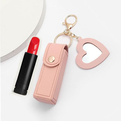 Lipstick Organizer with Mirror Portable Lipstick Holder Lip Organizer