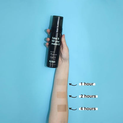 B.TAN Dark Self Tanner Mousse, 1 Hour Sunless Tan, Vegan, Cruelty Free, 6.7 Fl Oz