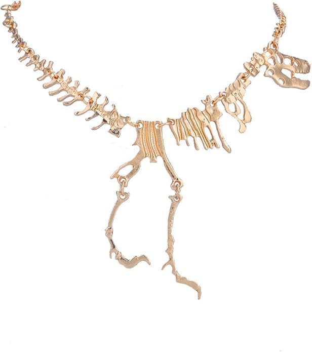 Punk Long Pendant Necklace Dainty Dinosaur