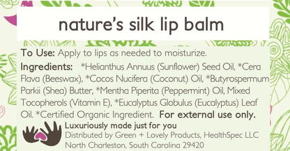 Nature's Silk Lip Balm, Organic (Brick