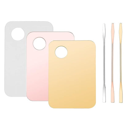 6 Pcs Acrylic Cosmetic Makeup Palette Tray Foundation Mixing
