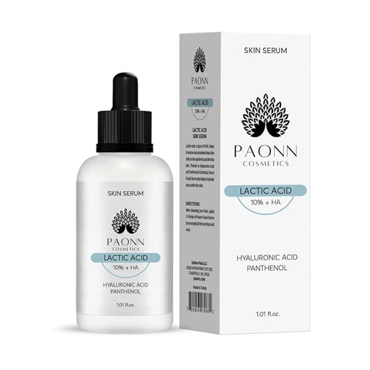Lactic Acid Serum 10% + HA (1.01 fl. oz.), Exfoliating & Hydrating Face Serum, Skin Smoother, Radiance Booster