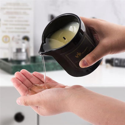 MELONY Massage Oil Candle for Pure Relaxation- 8.1 oz- Moisturizing Essential Oil Body Massage Candle for Home Spa- Amazing Gift for Women & Men (BlackBerry & Bay)