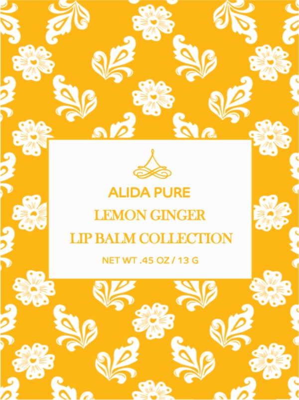 Lemon Ginger Lip Balm Collection, Vegan Lips,