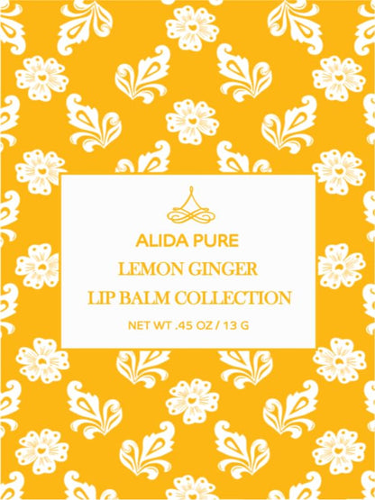 Lemon Ginger Lip Balm Collection, Vegan Lips,