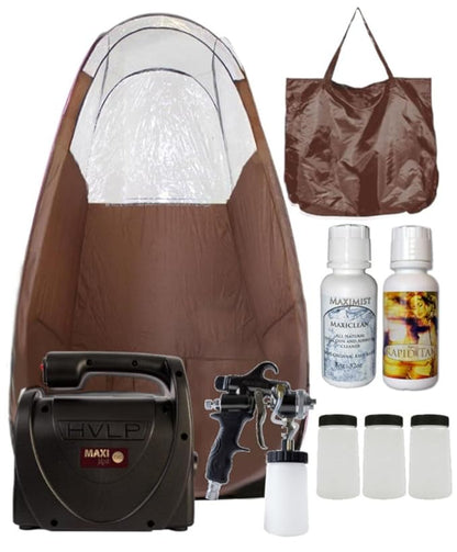 MaxiMist Elite Evo Pro Professional Sunless Spray Tan Machine with Brown Tent