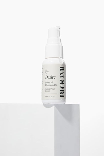 Bloomi Desire Body Oil for Date Night - Sensual Massage Oils Safe - Fragrance Free Relaxing Massage Therapy - Vegan Intimate Arousal Oil to Increase Pleasure - Natural Ingredients for Couples 0.9oz
