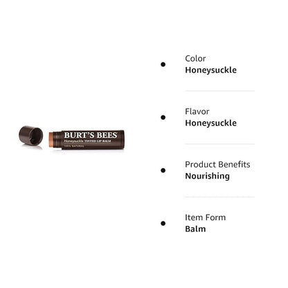 Burts Bees Tinted Lip Balm, Honeysuckle,