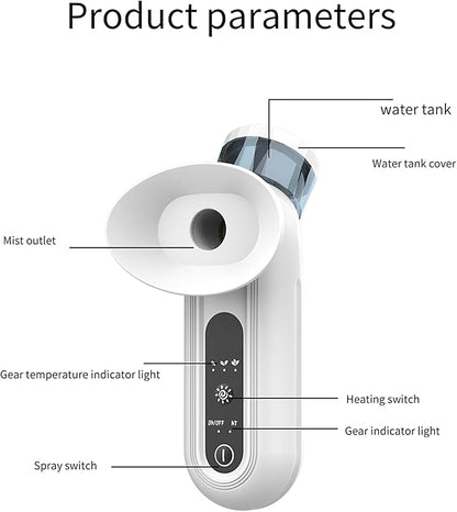 Eye Steam Sprayer - Moisturizing Eye Treatment, Heated Mist for Dry Eye Relief, Mini Soothing Steamer for Eye Care