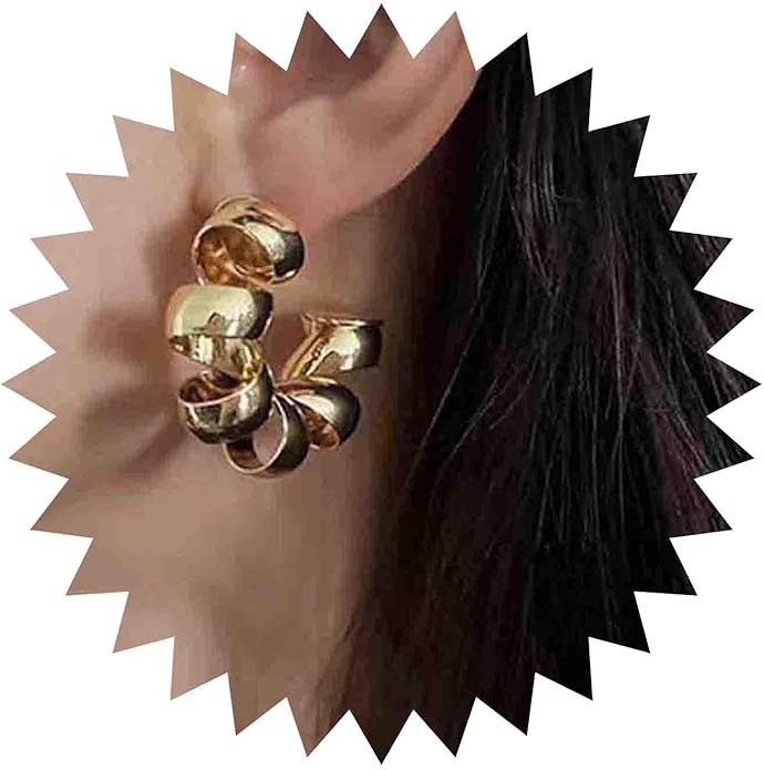 Vintage Exaggerated Irregular Circle Earrings Twist