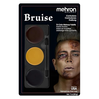 Mehron Makeup Tri-Color Character Makeup Palette | Halloween, 7 oz