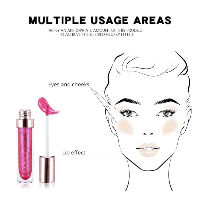 GECOMO Colorful Explosive Pearlescent Lip Gloss