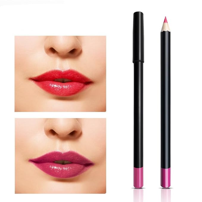 AKOAK Wooden Women's Lip Pencil, Waterproof Cosmetic Lipstick