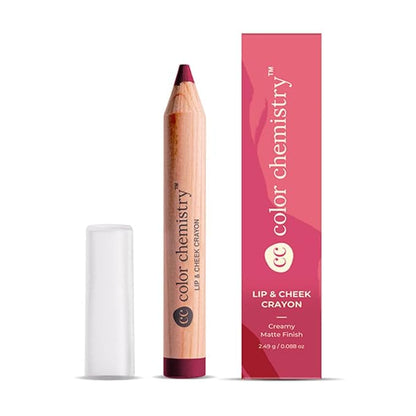 COLOR CHEMISTRY Lip And Cheek Crayon| Vegan, Ultra-Matte, Vegan,