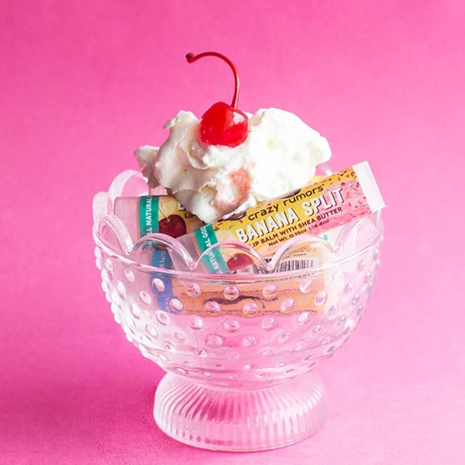 Crazy Rumors Banana Split Lip Balm. Plant-Based,