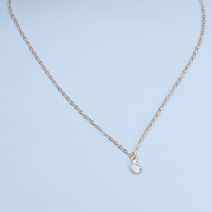 Boho Tiny Crystal Choker Gold Clear Quartz Pendant