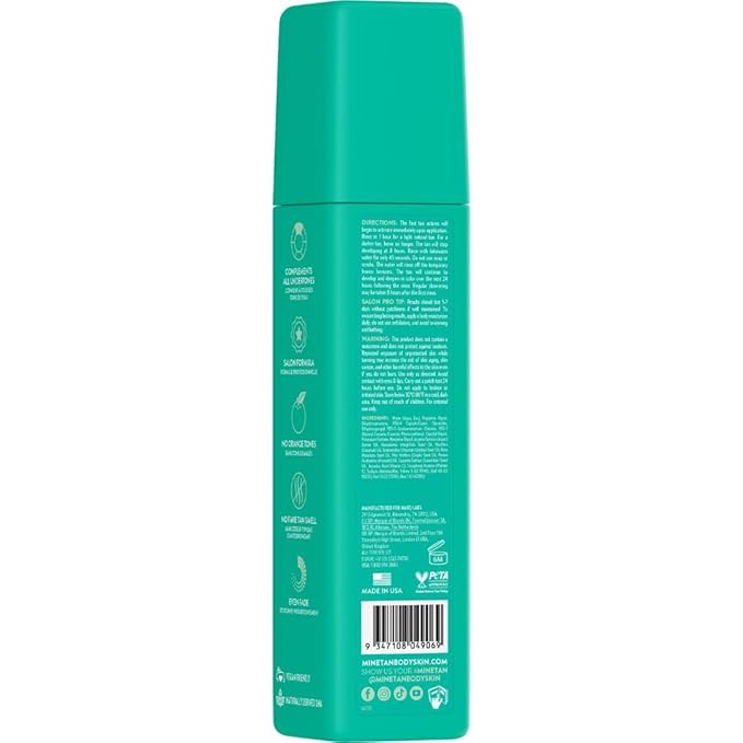 Minetan Olive Self Tan Foam | Color Base Collection - Dark Olive Bronze Finish, 1 Hour Express, Face & Body Fake Tanner, Complements All Skintones, Vegan & Paraben Free, 6.7 Fl Oz